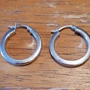 Elegant Sterling Silver Hoop Earrings